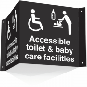 Accessible And Baby Changing 3D Projecting Signs