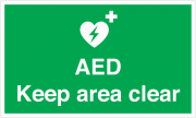 AED Keep Area Clear Anti-Slip Floor Sign