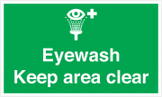 Eyewash Keep Area Clear Anti Slip Floor Signs