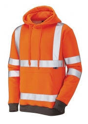 High Visibility Orange Hooded Sweatshirt