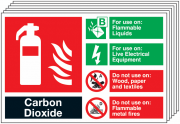 Co2 Fire Extinguisher Pack Of 6 Location Signs