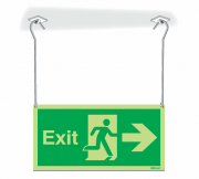 Nite-Glo Exit Man Arrow Right Hanging Sign