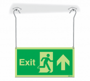 Nite-Glo Exit Running Man Arrow Up Hanging Sign