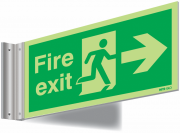 Nite-Glo Fire Exit Arrow Right Corridor Sign