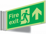 Nite-Glo Fire Exit Arrow Up Corridor Sign