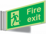 Nite-Glo Fire Exit Man Left Corridor Sign