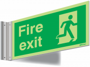 Nite-Glo Fire Exit Man Right Corridor Sign