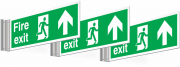Fire Exit Arrow Up Corridor Signs Pack Of 3