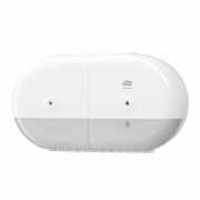 Tork® Smart One White Twin Toilet Tissue Dispenser