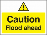 Caution Flood Ahead Traffic Cone Sign