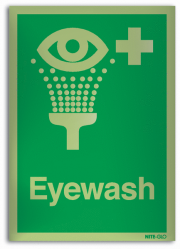 Nite Glo Eyewash Acrylic Signs