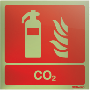Co2 Fire Extinguisher Xtra Glow Acrylic I D Sign