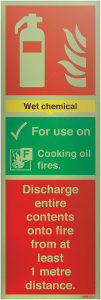 Wet Chemical Fire Extinguisher Nite-Glo Acrylic Signs