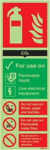 Co2 Fire Extinguisher Xtra-Glo Signs
