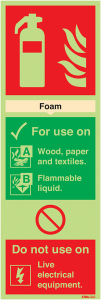 Xtra-Glo Foam Fire Extinguisher Signs