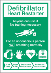 Defibrillator Heart Restarter Symbol Signs