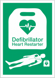 Defibrillator Heart Restarter Signs
