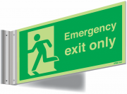 Xtra-Glo Emergency Exit Only Corridor Signs