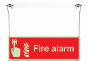 Xtra-Glo Double Sided Fire Alarm Hanging Sign
