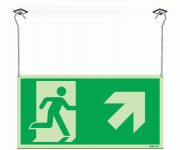 Xtra-Glo Exit Arrow Up Right Symbol Hanging Sign