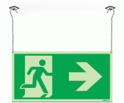Xtra-Glo Exit Arrow Right Symbol Hanging Sign