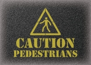 Caution Pedestrians Stencils