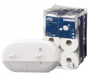 Tork® Smart One Mini Rolls & FREE White Dispenser