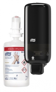 Tork® Foam Sanitiser And Black Dispenser