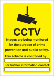 CCTV Images Are Being Monitored For The Purpose Signs