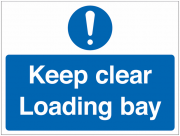 Keep Clear Loading Bay Fluted Signs