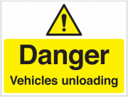  Danger Vehicles Unloading Signs
