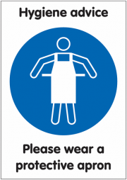 Please Wear A Protective Apron Signs
