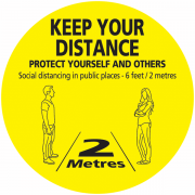 Keep Your Distance Social Distancing Floor Sign