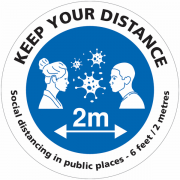 Public Places Keep Your Distance Social Floor Signs