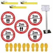Social Distancing Floor Marking Kit With Information Stand