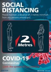 Please Maintain A Distance Of 2 Metres Posters