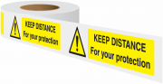 Keep Distance For Your Protection Floor Tapes
