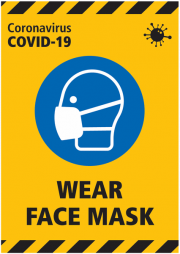 Coronavirus COVID-19 Wear Face Mask Signs