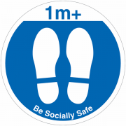 1m+ Be Socially Safe Indoor Social Distance Floor Signs
