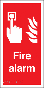 Fire Alarm Tactile And Braille Sign