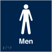 Men Toilet Symbol Tactile And Braille Sign