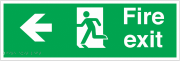 Fire Exit Arrow Left Tactile And Braille Sign