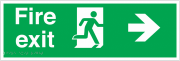 Fire Exit Arrow Right Tactile And Braille Sign