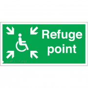 Refuge Point Tactile And Braille Sign