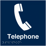 Telephone Symbol Tactile And Braille Signs