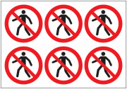 No Pedestrians Allowed Symbol Labels
