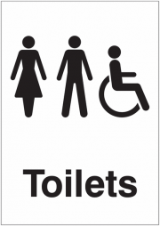 Unisex Accessible Toilet Door Signs