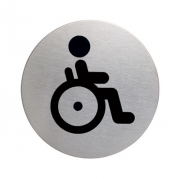 Disabled Symbol Picto Brushed Stainless Steel Door Sign