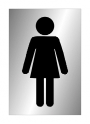 Ladies Toilets Washroom Aluminium Door Signs