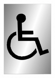 Wheelchair Accessible Aluminium Door Sign